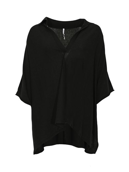 Maglia Mila Over in merinos cardato Nero Liviana Conti | F5WB15Y69-0